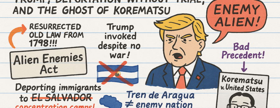 Enemy Aliens in 2025: Trump, Deportation Without Trial, and the Ghost of Korematsu