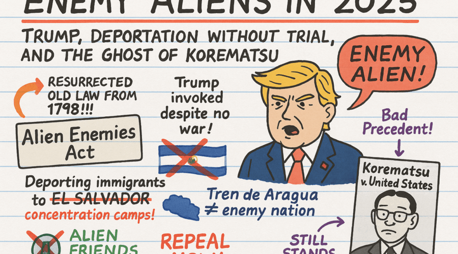 Enemy Aliens in 2025: Trump, Deportation Without Trial, and the Ghost of Korematsu